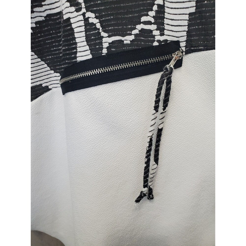 Ali Miles White Textured Patchwork Asymmetric Hem… - image 7